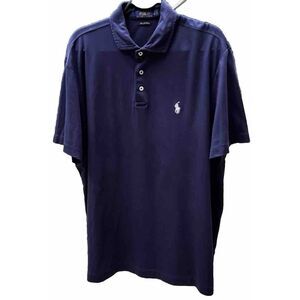 POLO RALPH LAUREN Mens Pima Soft Touch Polo Shirt Size Large Blue Short Sleeve